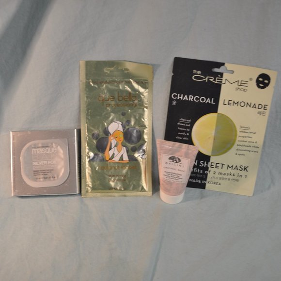 bundle lot 4 face masks NEW masque bar que bella crème shop origins (44) - Picture 1 of 9